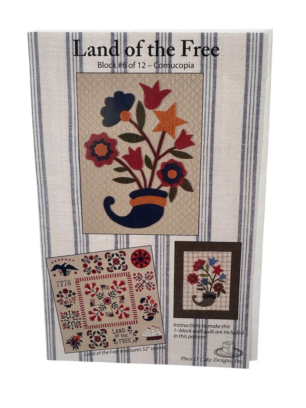 Vintage Land of The Free Cornucopia Block #6 Quilt Pattern 2001 Piece of Cake